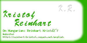 kristof reinhart business card